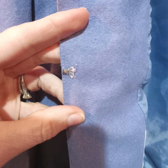 Designed by James Chen lilac purple suede blazer jacket - Picture 4 of 8